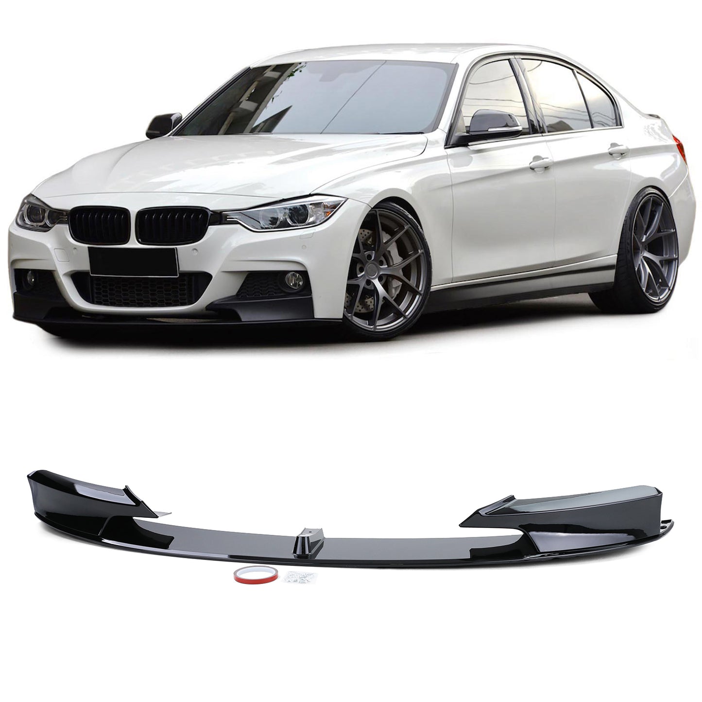 BMW F30 F31 Paraurti anteriore spoiler performance look lucido